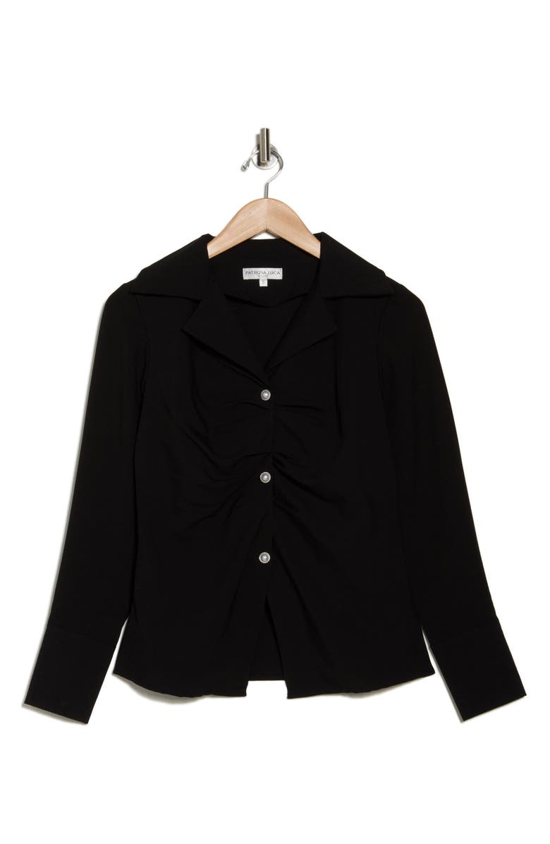 PATRIZIA LUCA Front Ruched Blouse, Alternate, color,