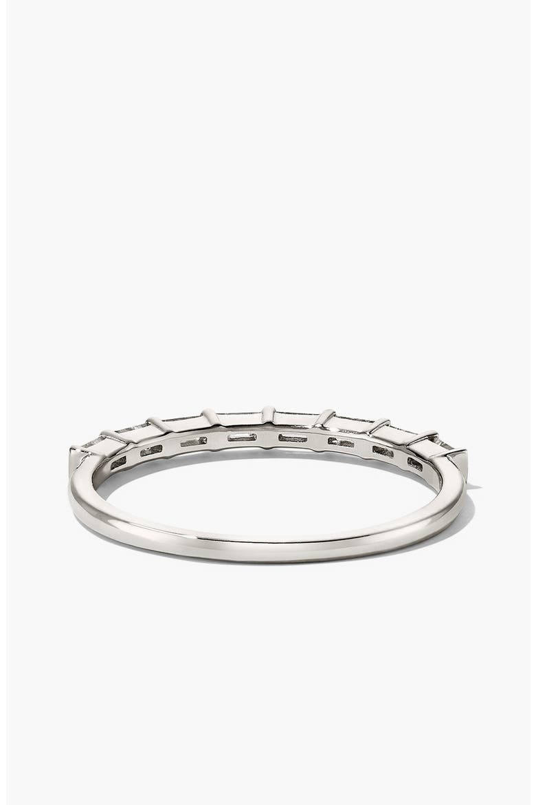 Baguette Diamond Half Eternity Band, Alternate, color, White Gold