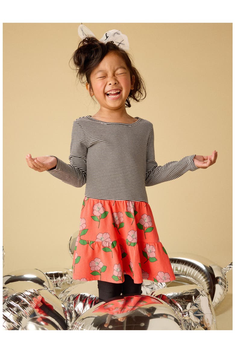 Tiered Skirted Twirl Dress, Alternate, color, Winter Camellia