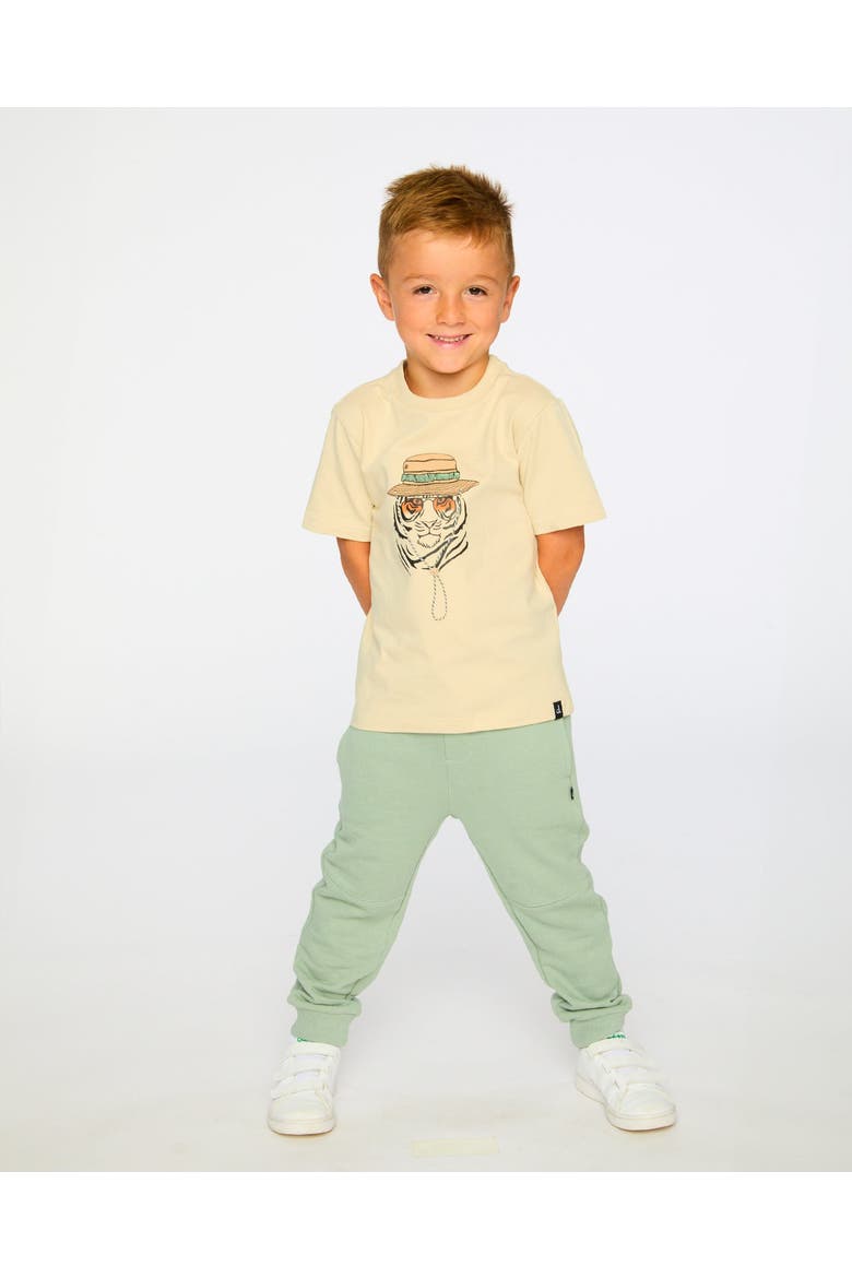 French Terry Elastic Waist Sweatpants, Alternate, color, Mint Green