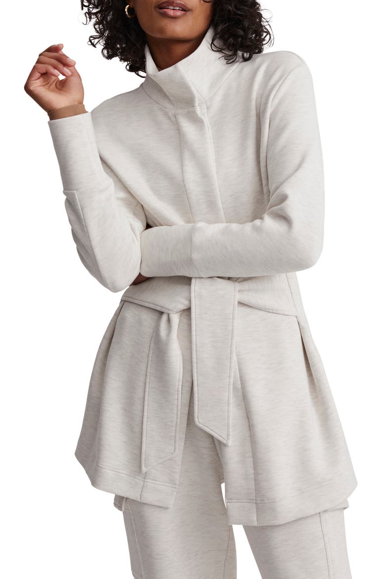 Anset Tie Waist Jacket, Main, color, IVORY MARL