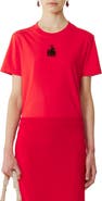 Lanvin Mother And Daughter Embroidered Cotton Jersey T-Shirt