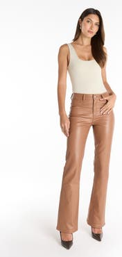 The Noli Shop Aria Coated Flare Jean Petite