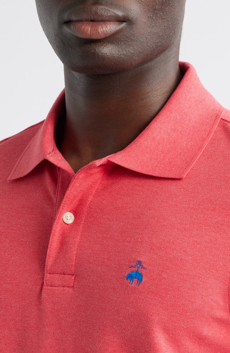 Brooks Brothers Stretch Supima<sup>®</sup> Cotton Piqué Polo, Alternate, color, Red Heather