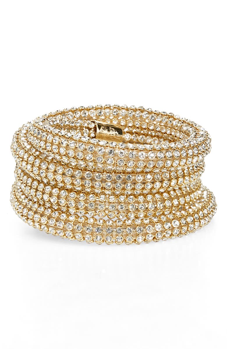 Cult Gaia Avni Crystal Layered Choker Necklace, Alternate, color,