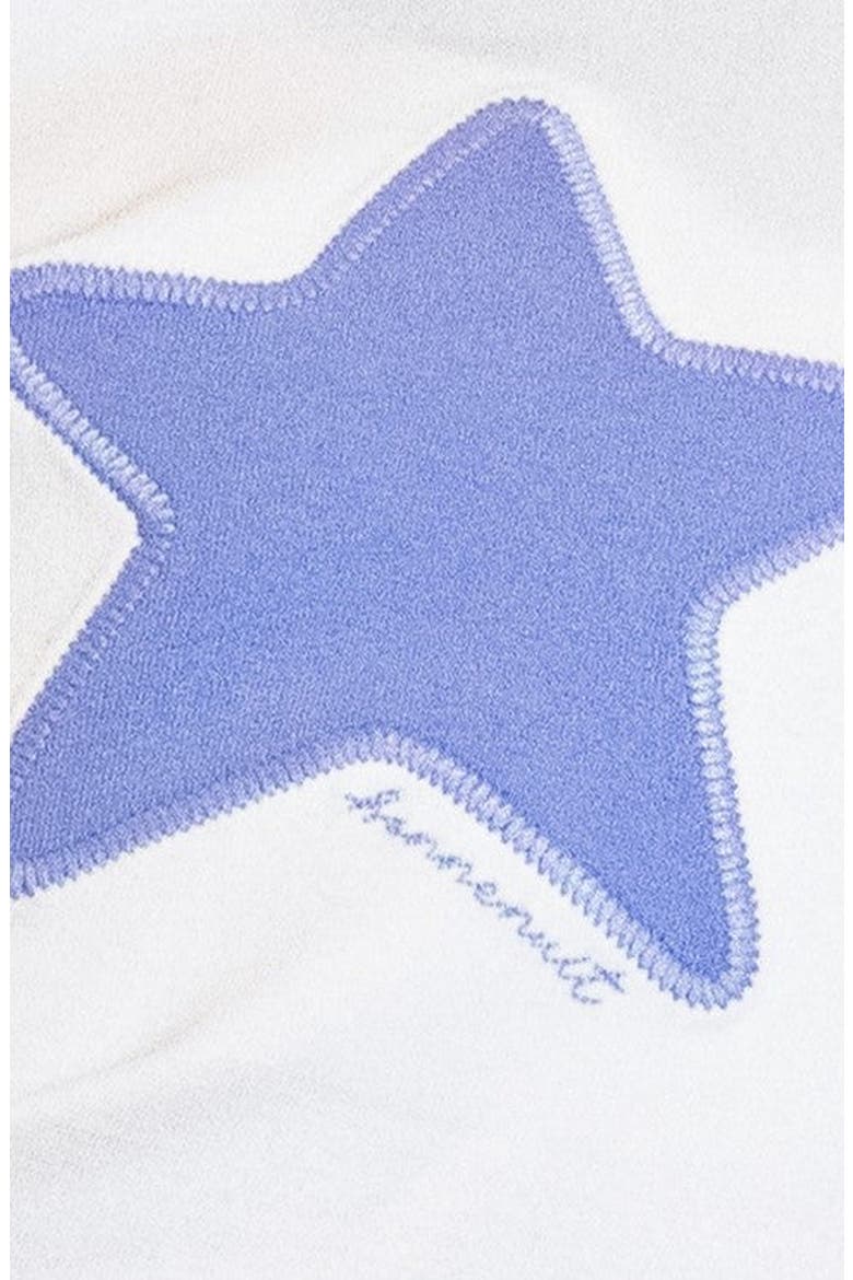 Short Sleeve Heart Star Loungewear Set, Alternate, color, Ivory Blue Star