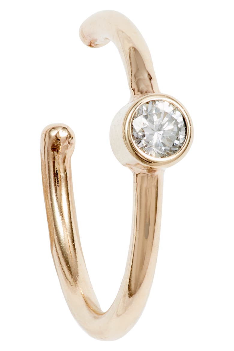 Diamond Ear Cuff, Alternate, color, YELLOW GOLD/ DIAMOND