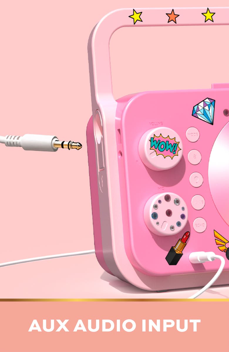FAO Schwarz Portable Karaoke Station, Alternate, color, Light/ Pastel Pink