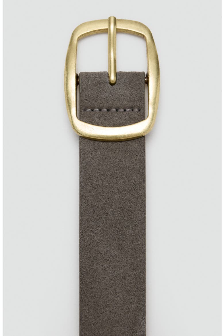 Leather Eyelet Belt, Alternate, color, GREY
