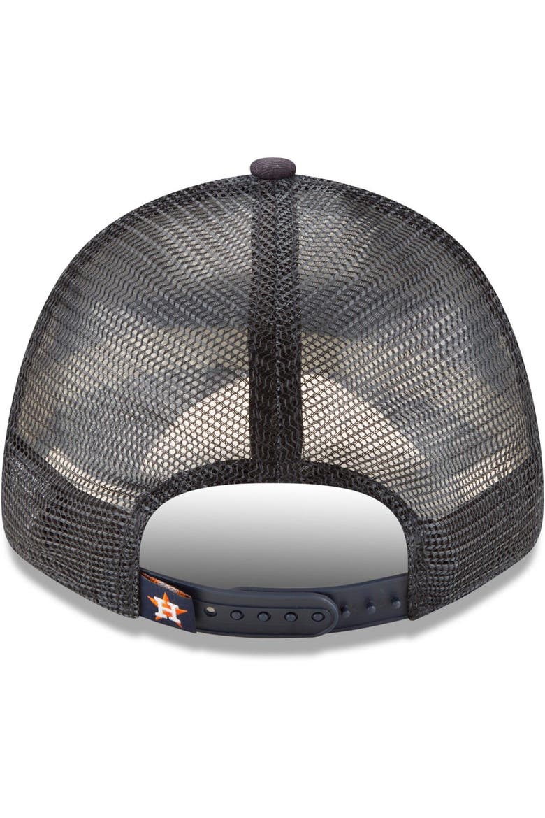 Men's New Era Navy Houston Astros Trucker 9FORTY Adjustable Snapback Hat, Alternate, color, Navy