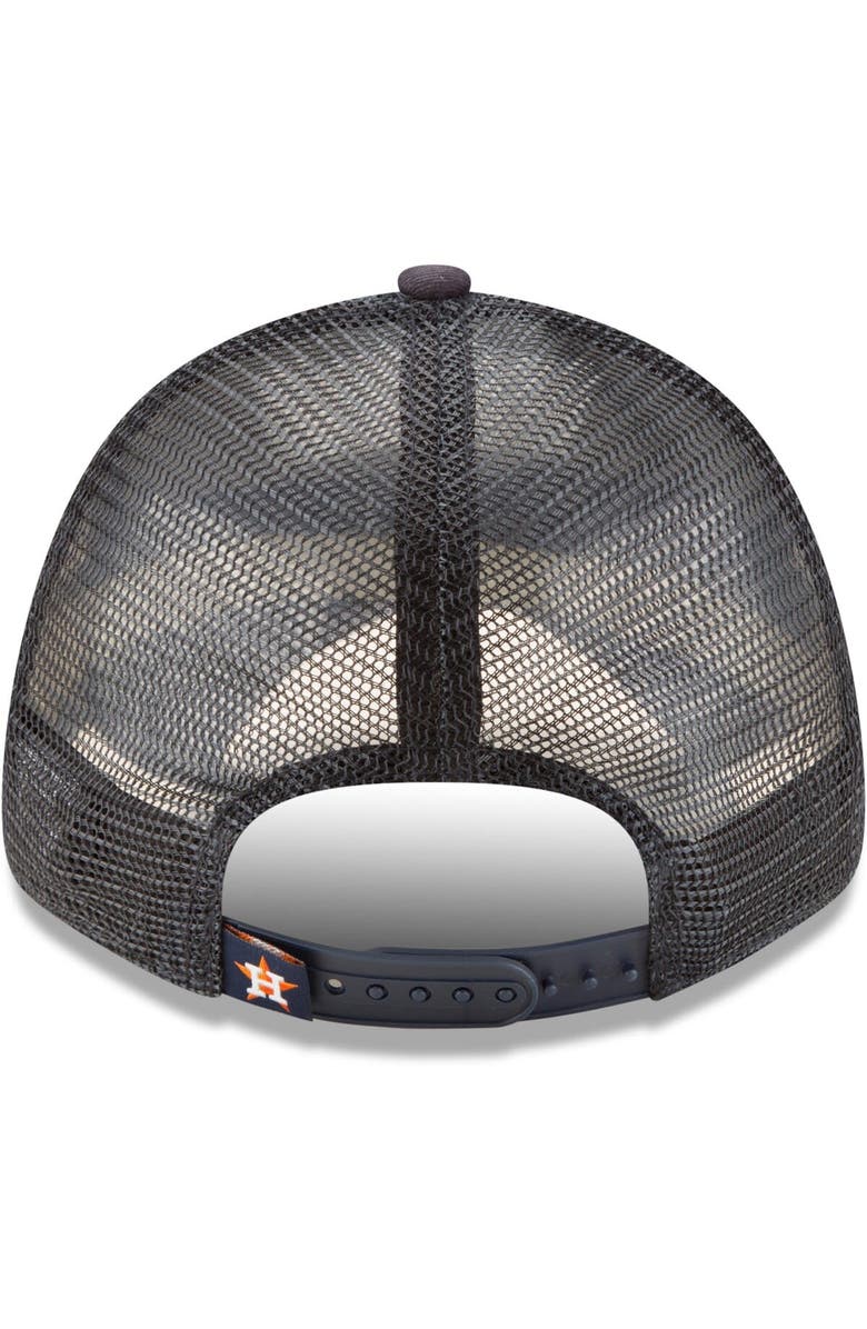 New Era Men's New Era Navy Houston Astros Trucker 9FORTY Adjustable Snapback Hat, Alternate, color,