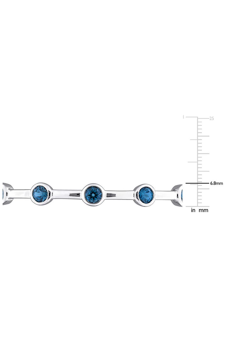 Sterling Silver London Blue Topaz Bangle, Alternate, color, BLUE