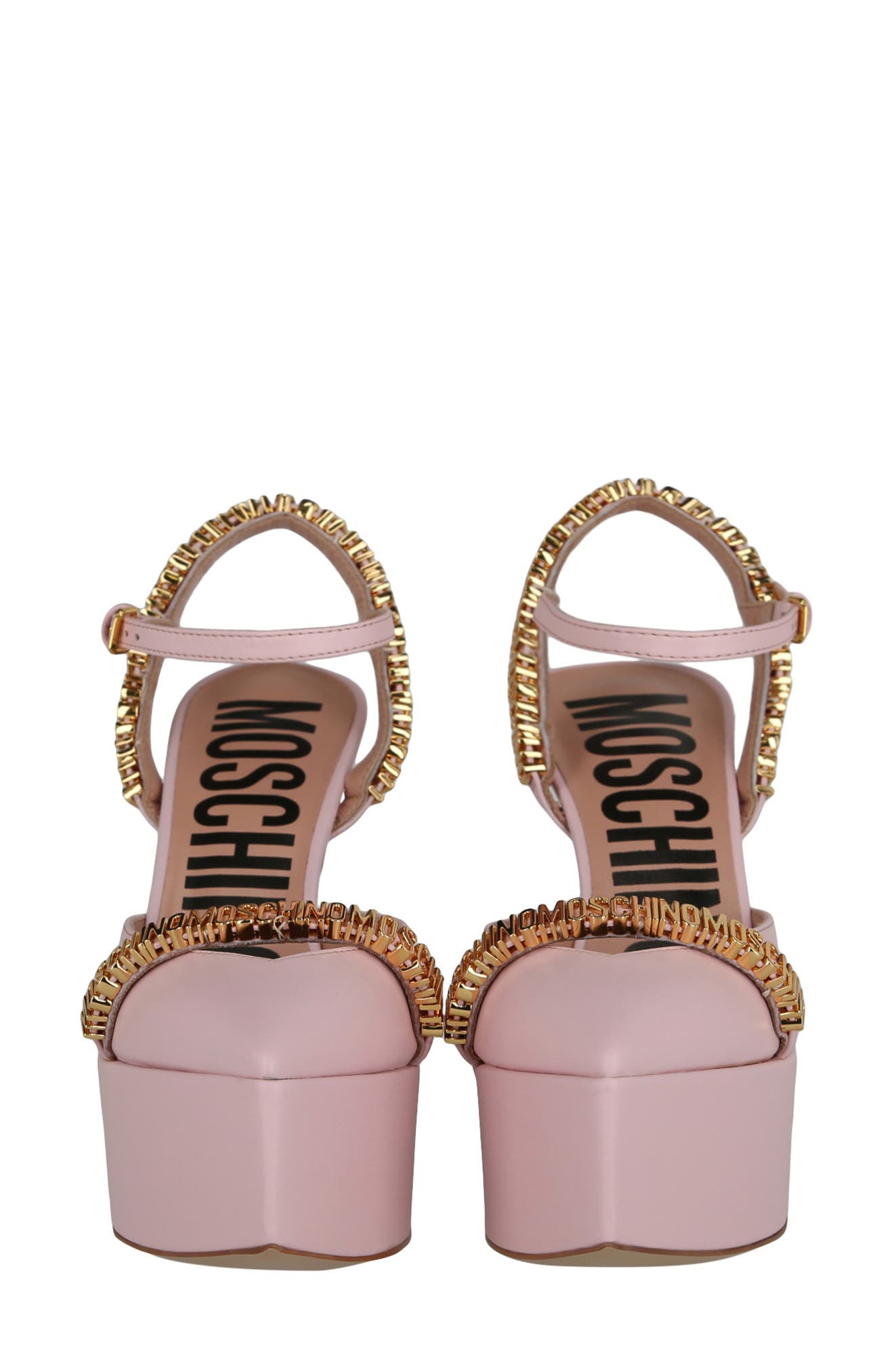 Moschino Logo Chain Platform Pump, Alternate, color, 