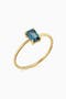  Yellow Gold - Blue Topaz