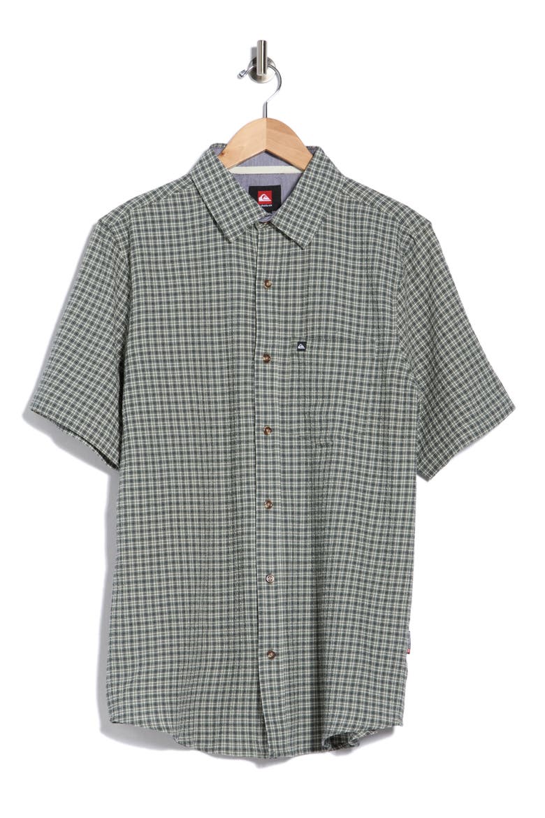Kiteboard Short Sleeve Cotton Button-Up Shirt, Alternate, color, URBAN CHIC