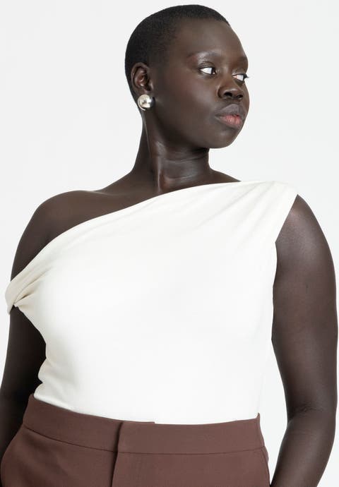 Asym Twist Sleeve Top (Plus)