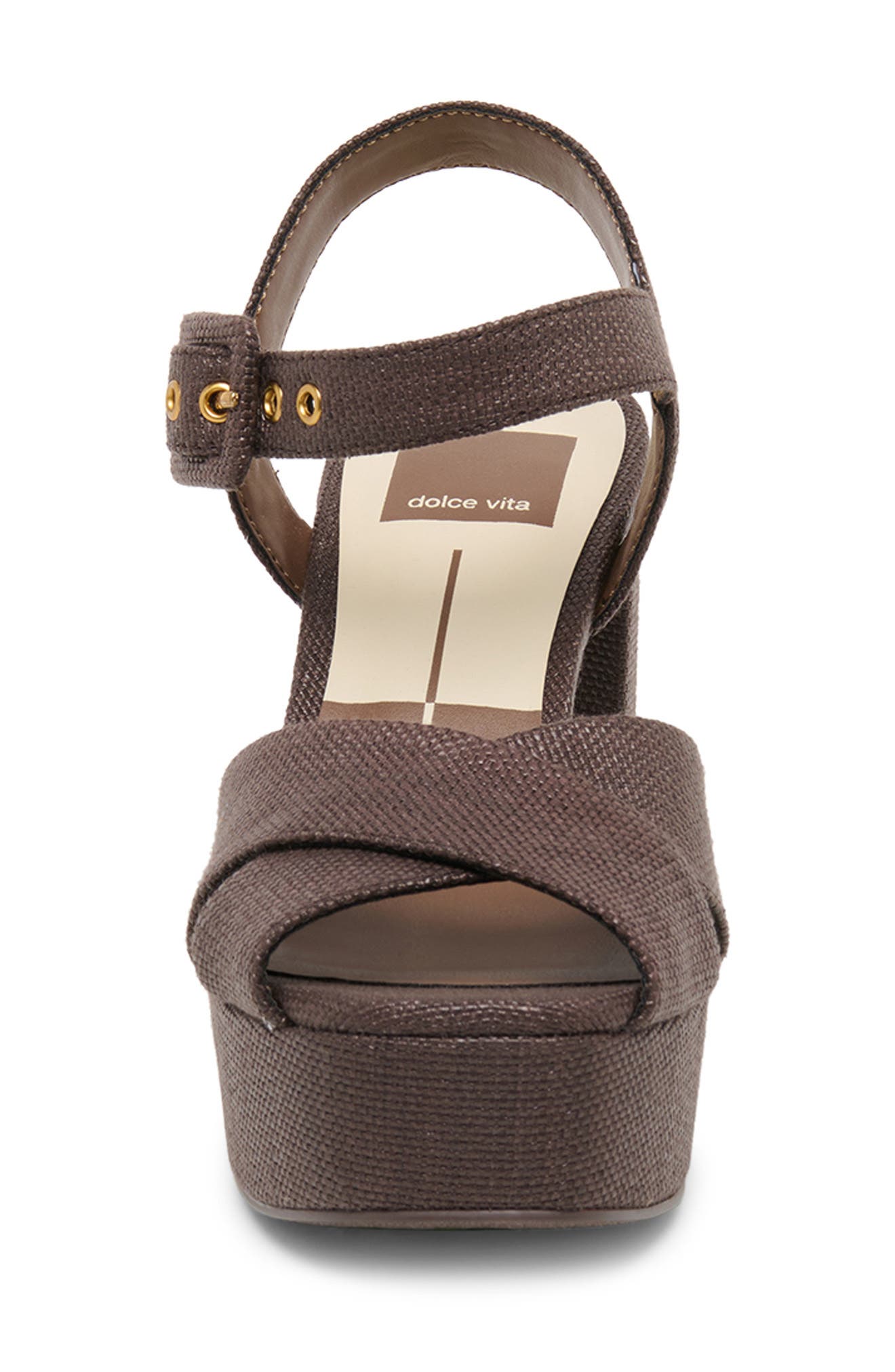 Ciara Platform Ankle Strap Sandal, Alternate, color, CHOCOLATE RAFFIA