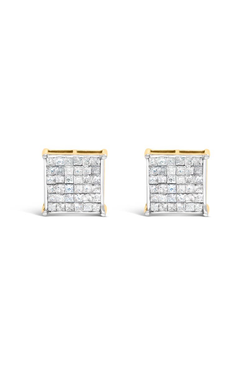 10K Yellow Gold 2 ct TDW Diamond Stud Earrings, Main, color, Yellow