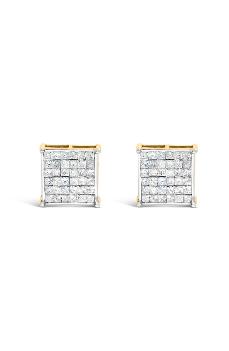Haus of Brilliance 10K Yellow Gold 2 ct TDW Diamond Stud Earrings, Main, color, Yellow