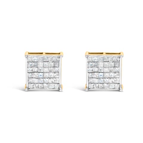 10K Yellow Gold 2 ct TDW Diamond Stud Earrings