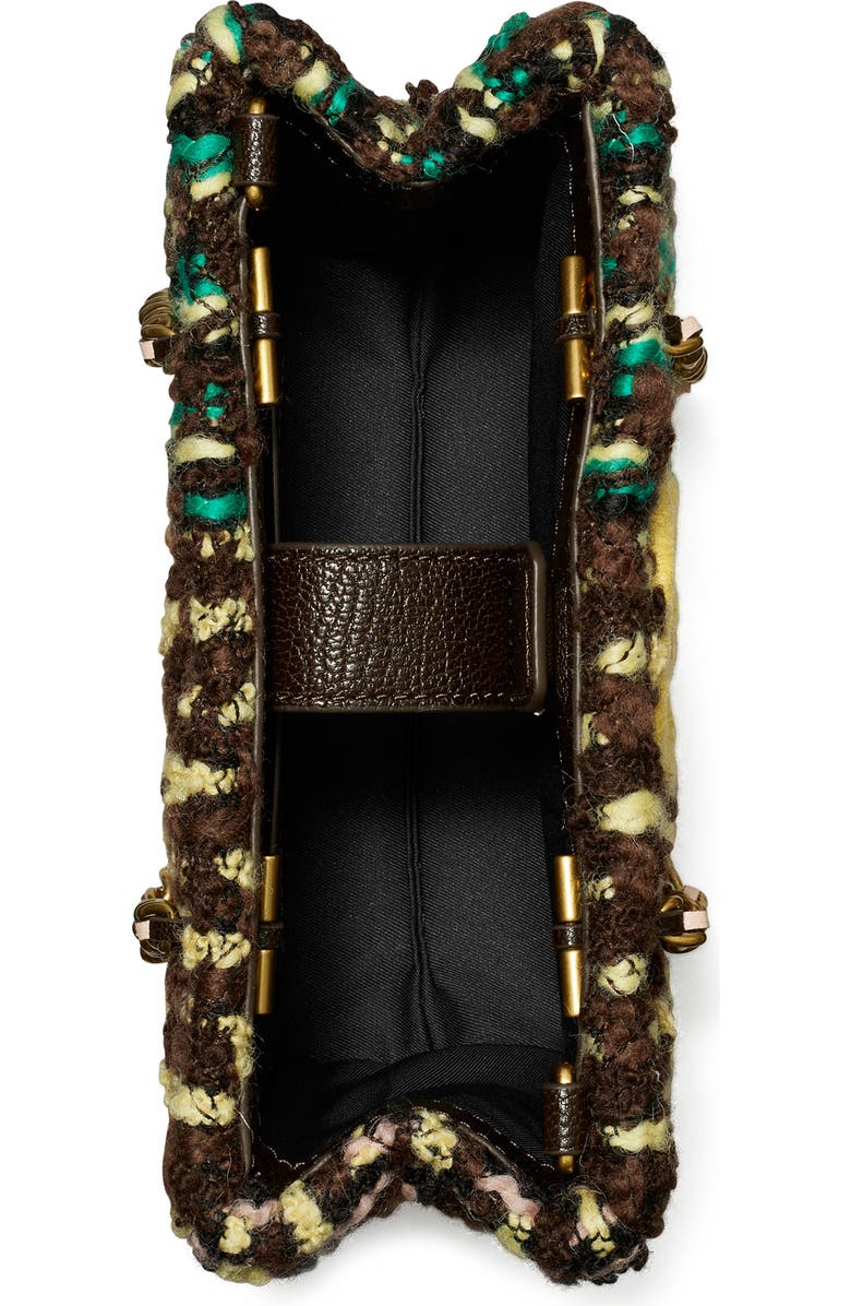 Tory Burch Mini Fleming Tweed Tote, Alternate, color,