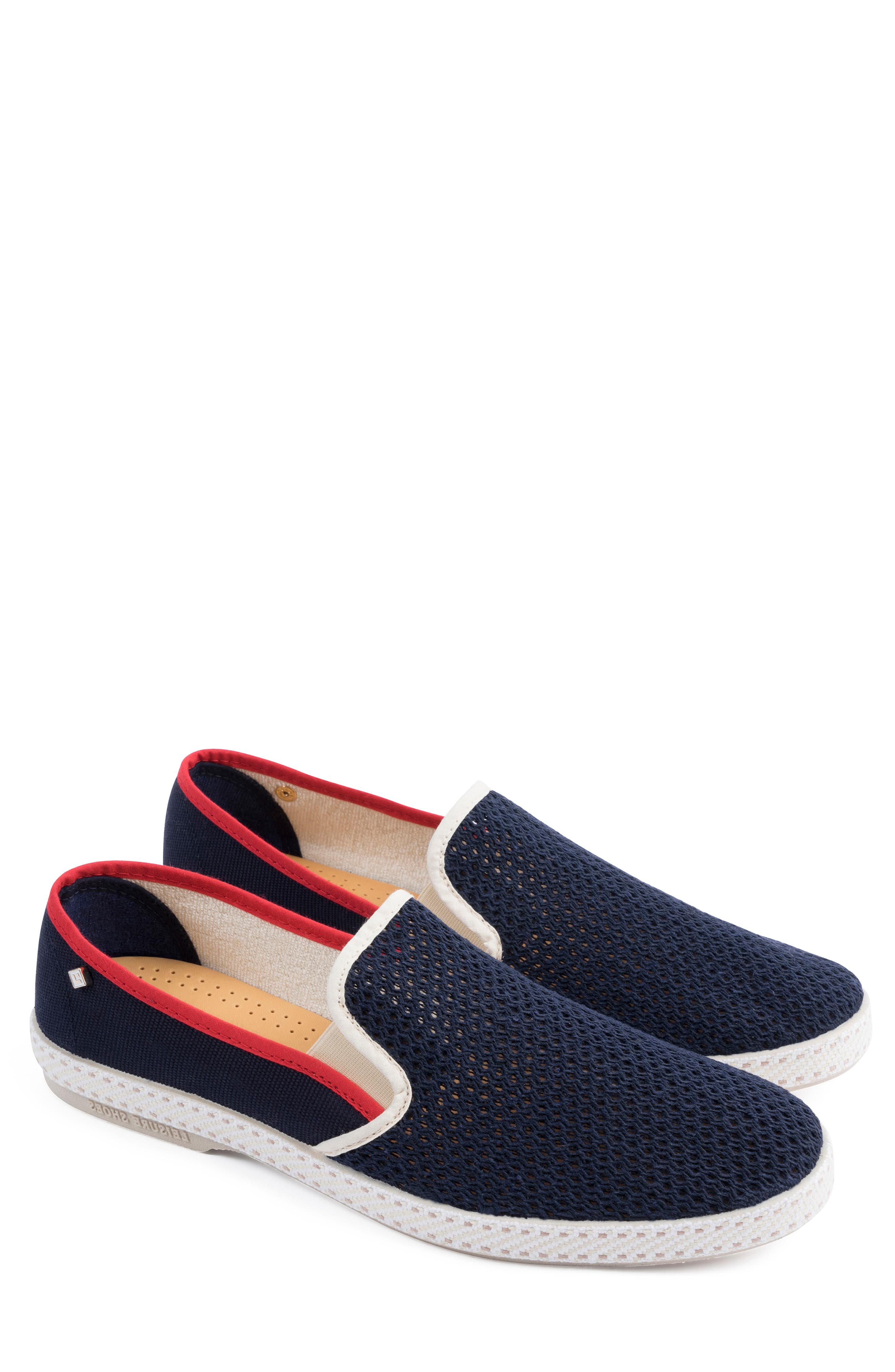Tour du Monde Le Grand Bleu Slip-On Sneaker, Main, color, NAVYWTRED