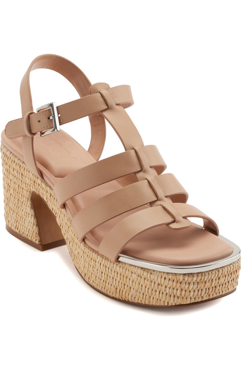 DKNY Fisherman Platform Sandal, Main, color, Rose Beige