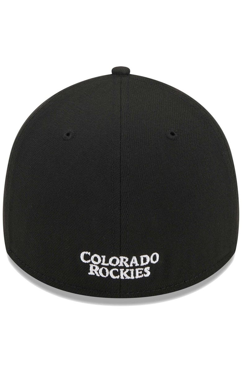 New Era Men's New Era Black Colorado Rockies Logo 39THIRTY Flex Hat, Alternate, color, Black