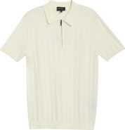 Emporio Armani Textured Quarter Zip Polo