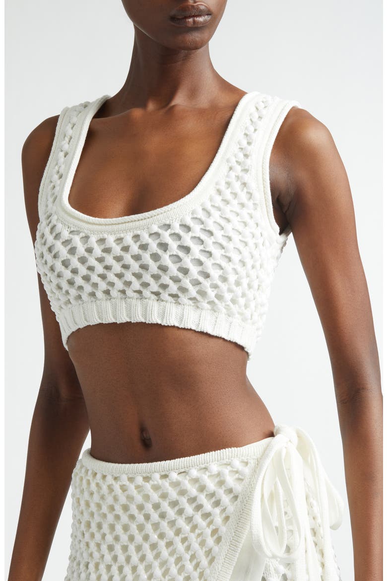 Lady Beaded Mesh Stitch Bralette, Alternate, color, WHITE
