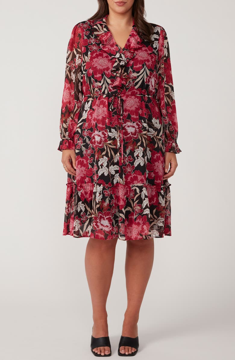 Estelle Petal Dream Floral Long Sleeve Dress, Main, color, 