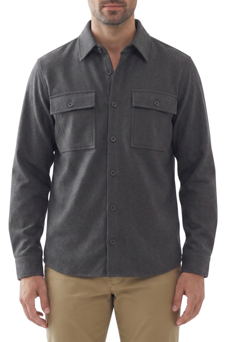 Butter Soft Knit Stretch Shirt, Main, color, 74 CHARCOAL