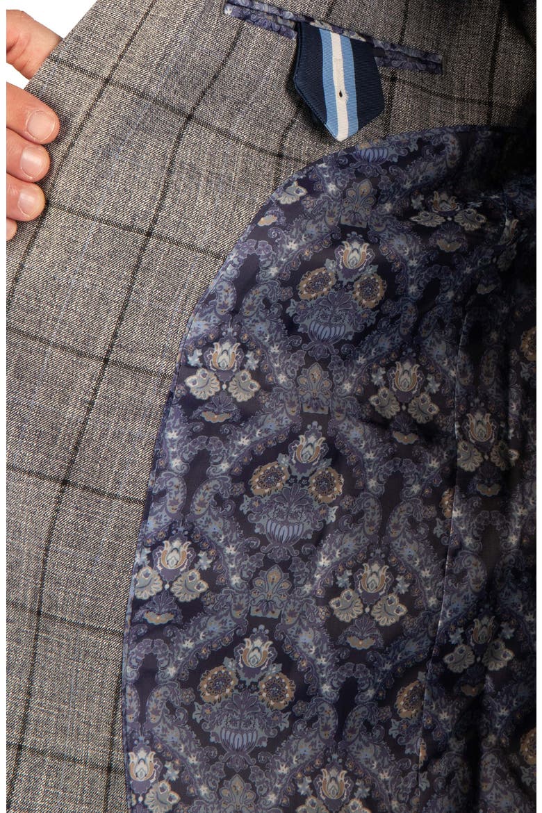 Windowpane Sport Coat, Alternate, color, GREY
