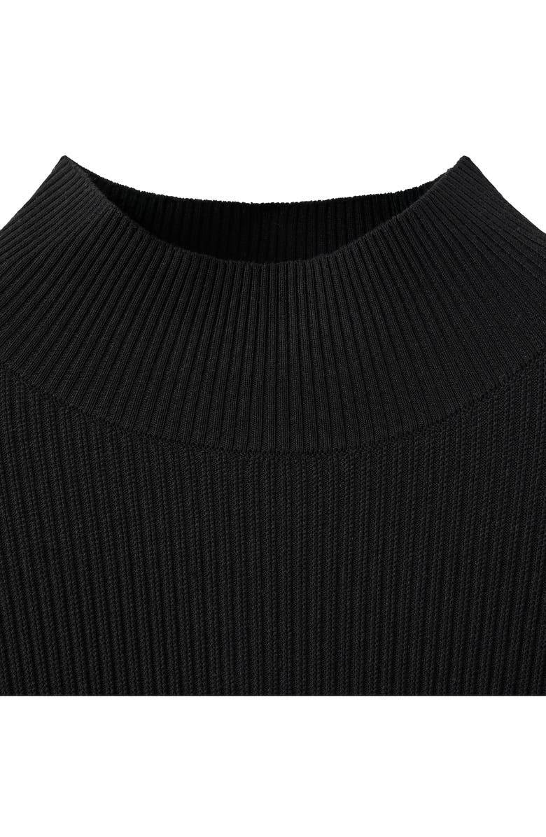 MANGO Ribbed Turtleneck Sweater, Alternate, color, Black