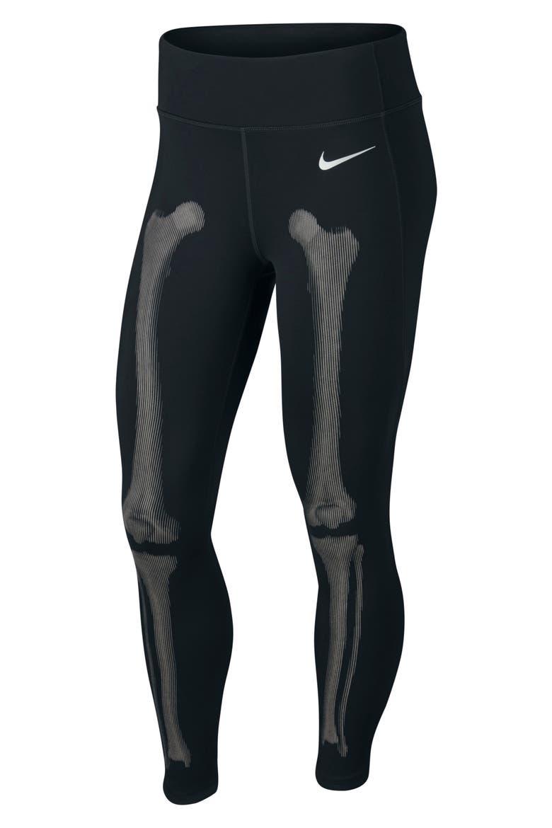 Skeleton Tights, Alternate, color, BLACK
