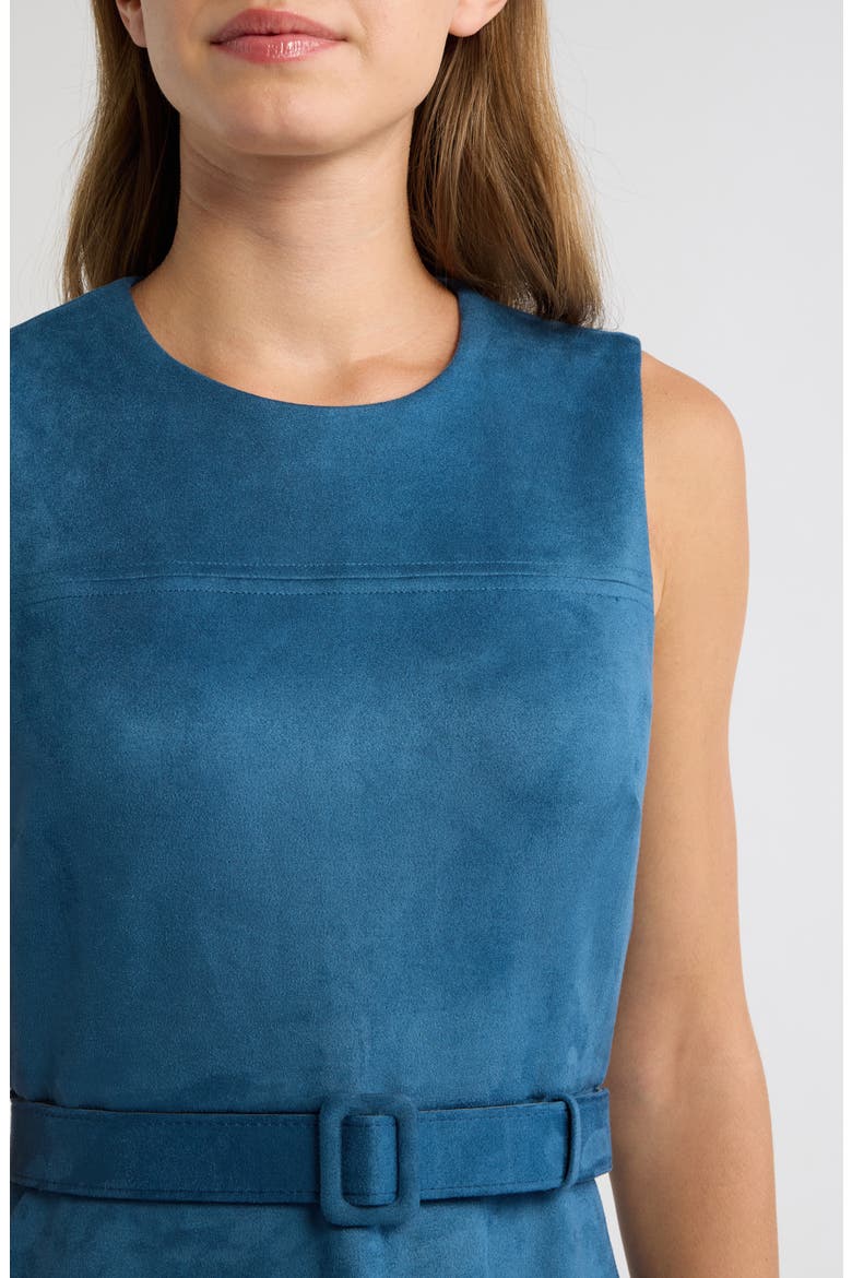 Belted Sleeveless Midi Dress, Alternate, color, DUTCH BLUE