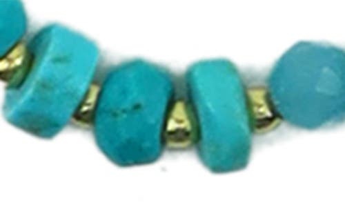 Panacea Turquise Bead Necklace In Turquoise