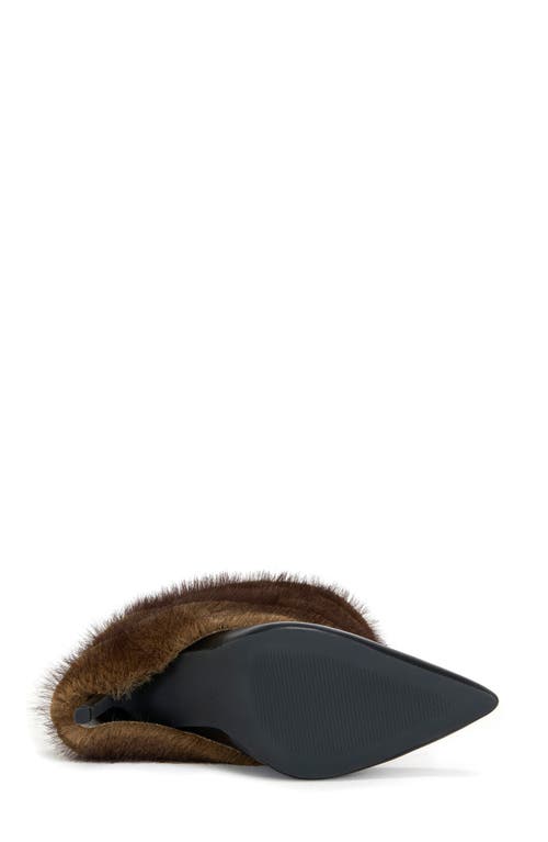 Azalea Wang Simon Faux Fur Bootie In Black