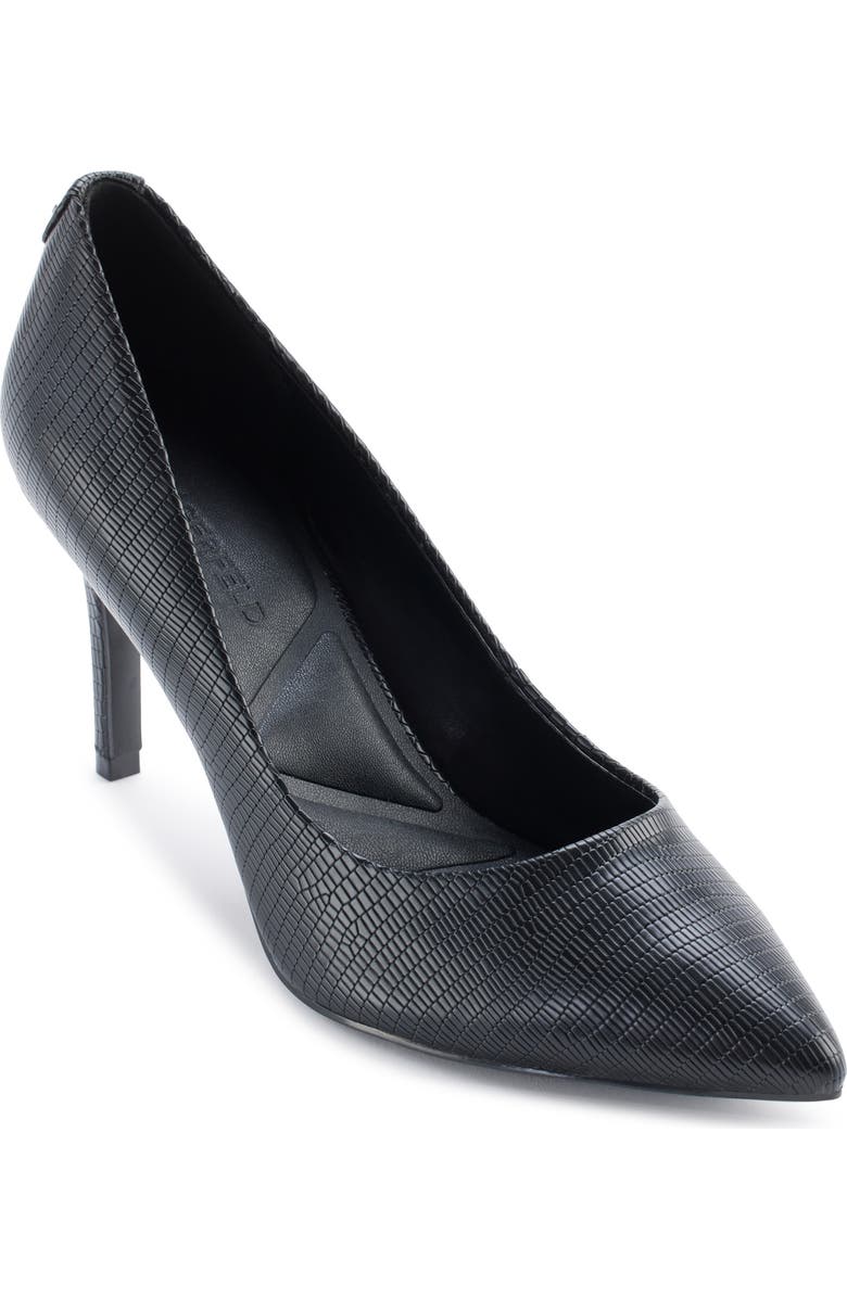 KARL LAGERFELD PARIS Royale Pointed Toe Pump, Main, color, Black