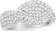 Haus of Brilliance 18K White Gold Cluster 2 1/4 Cttw Diamond Fashion Ring