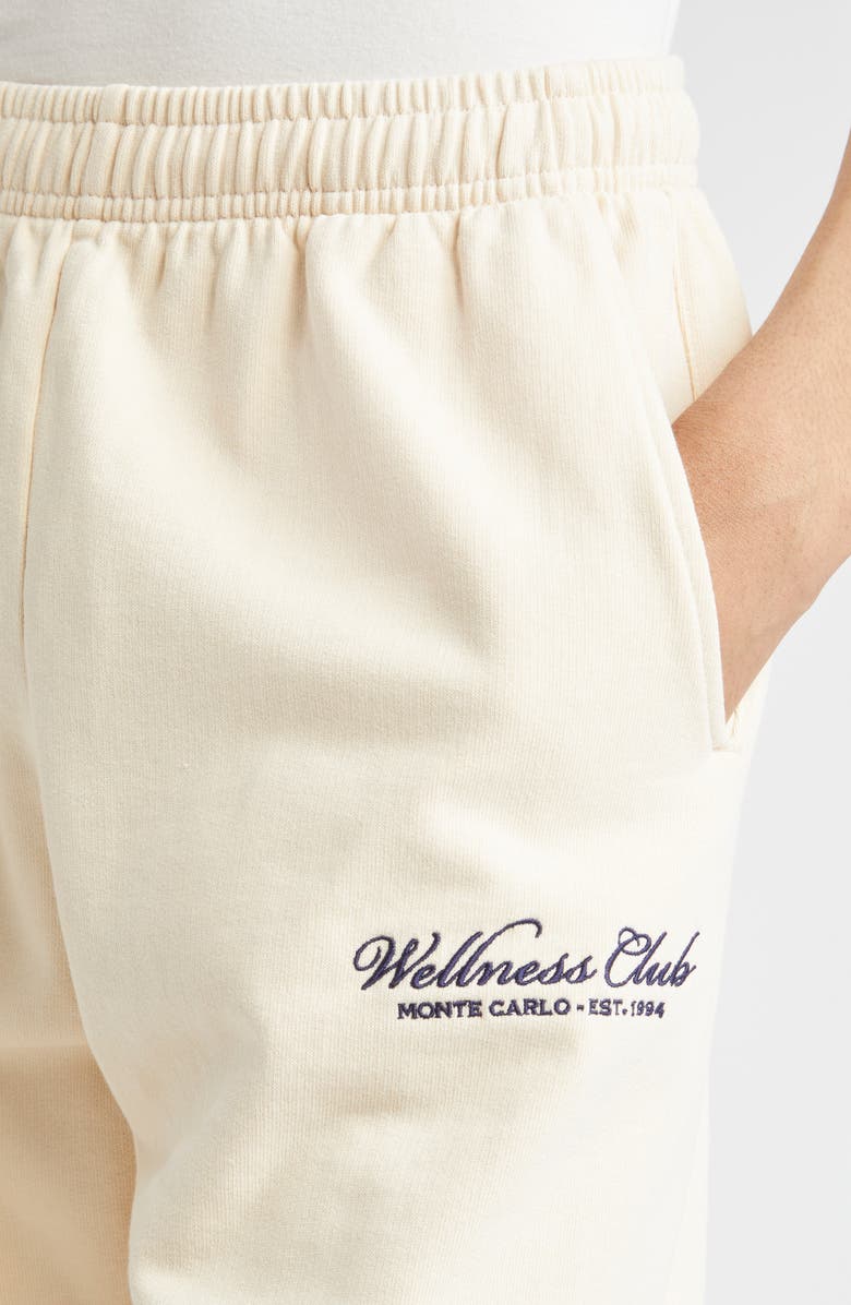 Sporty & Rich Wellness Club Cotton Sweatpants, Alternate, color, Cream