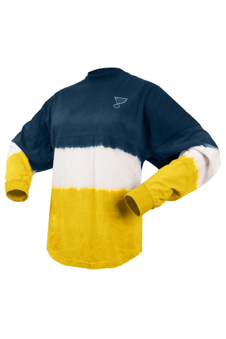 Women's Fanatics Branded Navy/Gold St. Louis Blues Ombre Long Sleeve T-Shirt, Alternate, color, Navy
