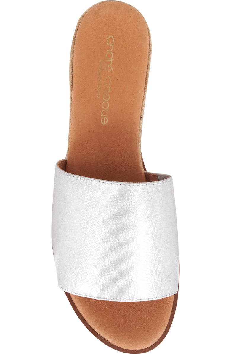 André Assous Nessie Platform Wedge Sandal, Alternate, color, Silver