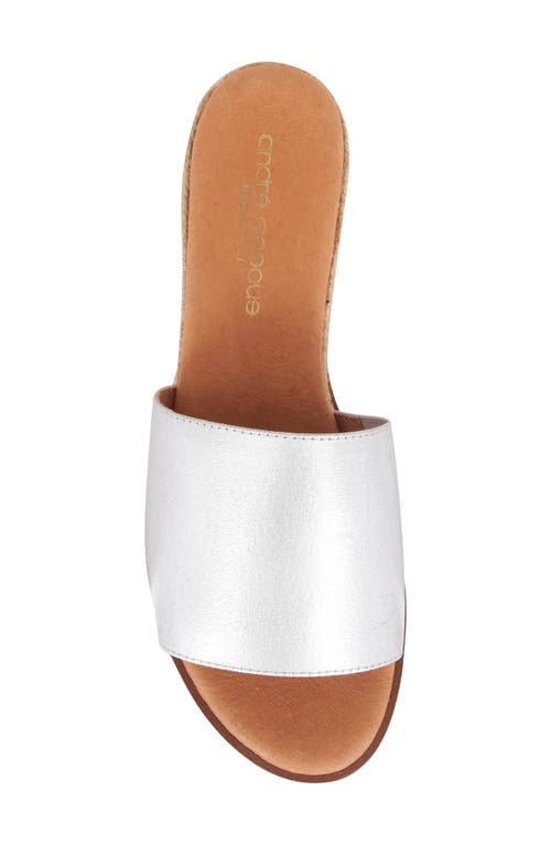 Andre Assous André Assous Nessie Platform Wedge Sandal In Silver