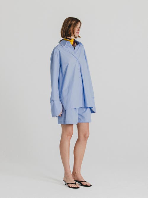 Alas Oversized Poplin Shirt In Blue