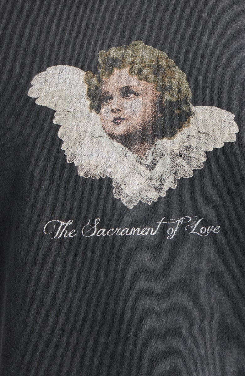 ID Supply Co Floral Cherub Graphic T-Shirt, Alternate, color, Washed Black