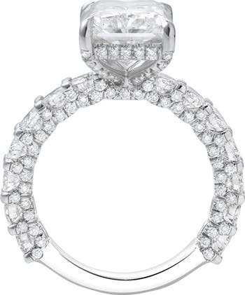 Maelis 14K Gold Radiant Lab Grown Diamond Hidden Halo Engagement Ring - 7.45 Cts