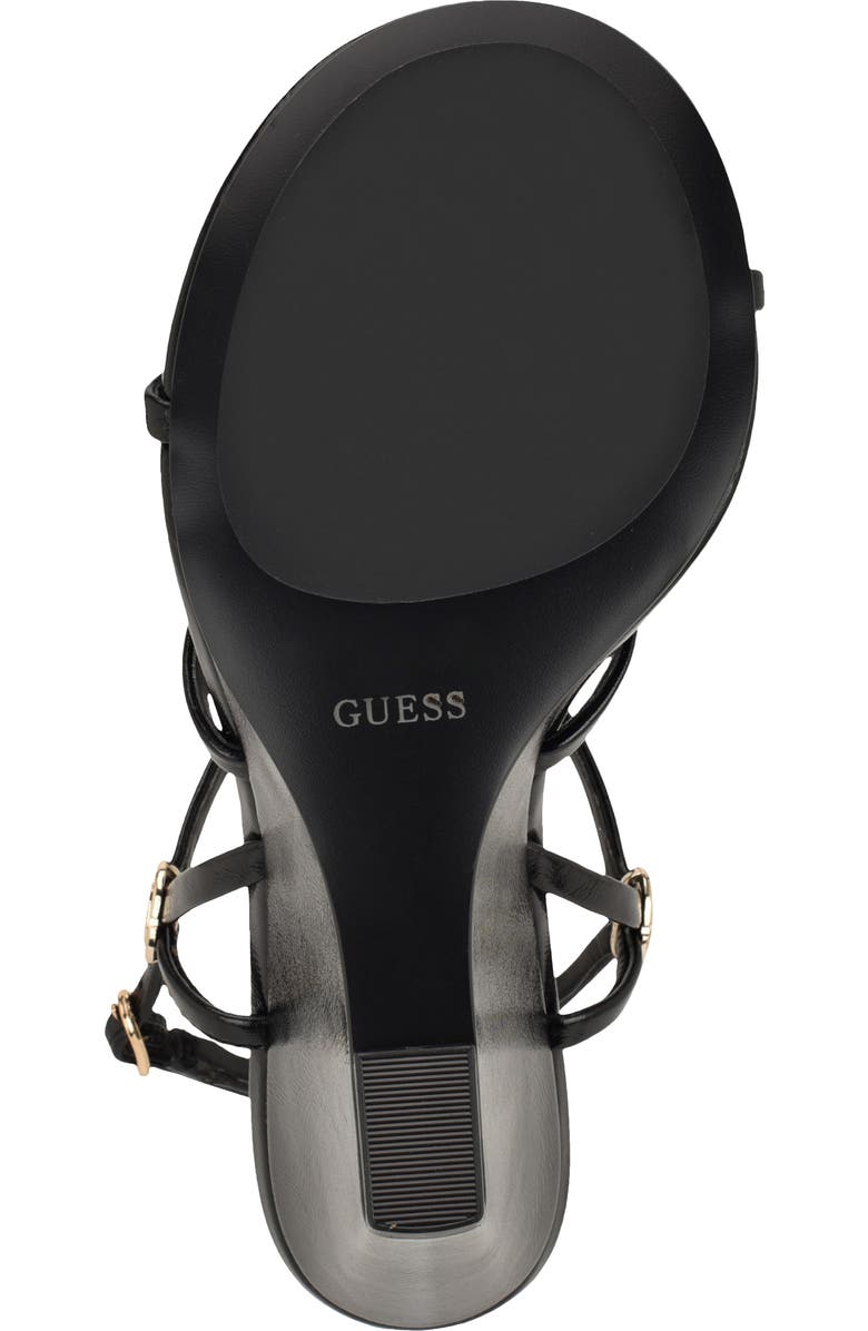 GUESS Devve Slingback Wedge Sandal, Alternate, color, Black