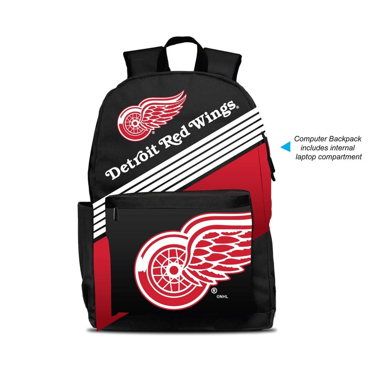 MOJO Detroit Red Wings Ultimate Fan Backpack, Main, color, Black