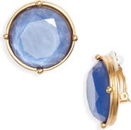 Karine Sultan Mocha Stone Clip-On Earrings